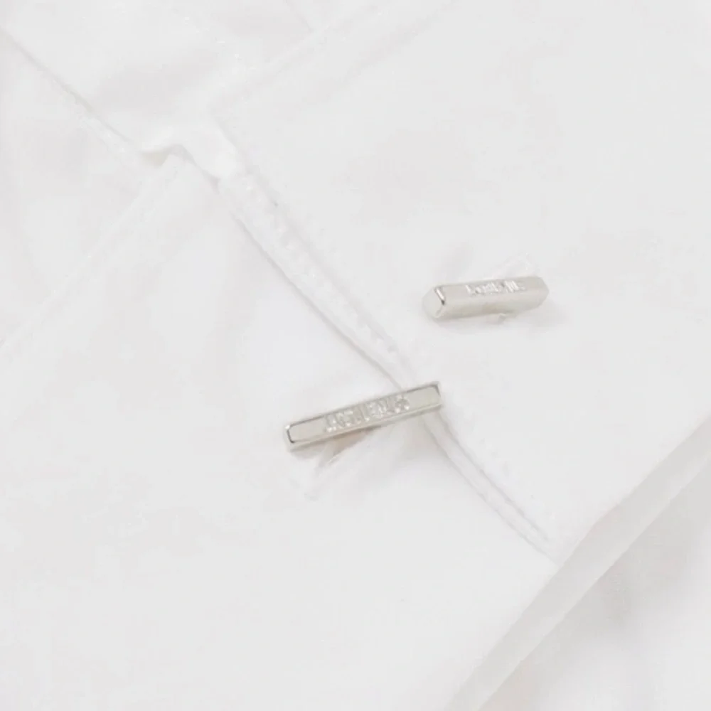 JACQUEMUS La Robe Galliga Cutout Poplin Mini Dress in White sz FR 36 US 4 920$ - Picture 4 of 17